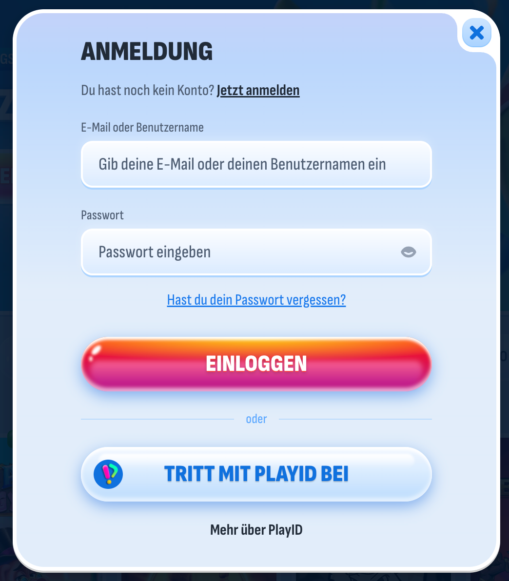 Nomini Login Screenshot